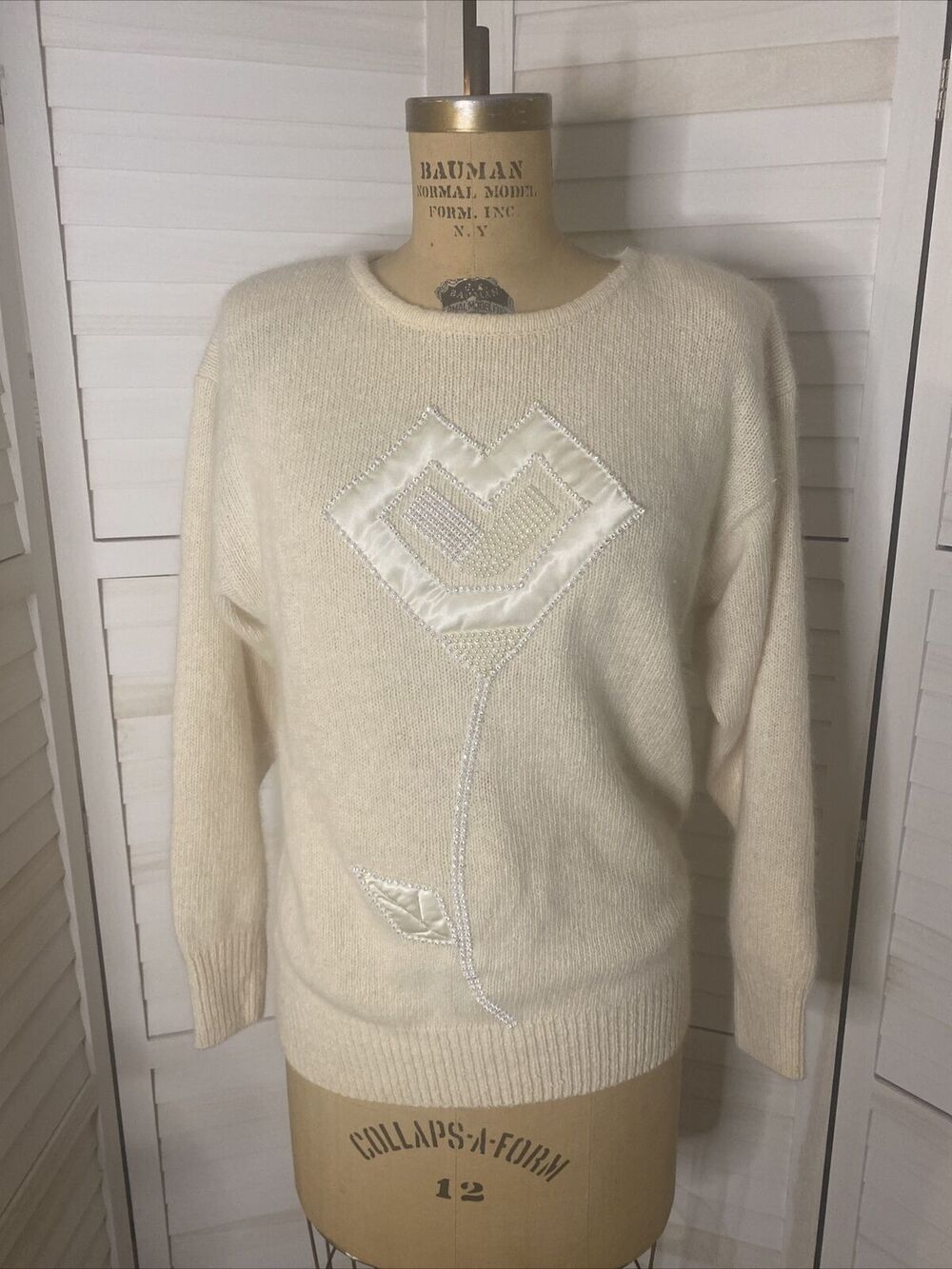 vintage 1980s 1990s IB Diffusion Womens Silk Blend Sweater Medium M